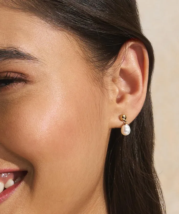 Olivia Burton Earrings Women By The Sea Pearl Gold Plated Drop Earrings