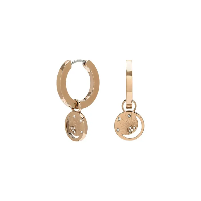 Olivia Burton Earrings Women Celestial Sun Rose Gold Plated Hoop Earrings