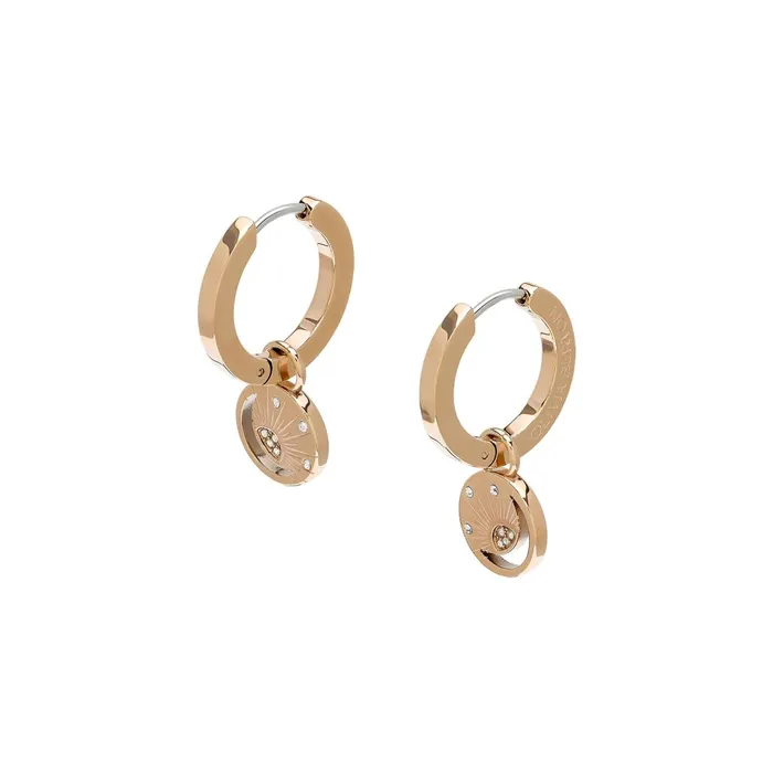 Olivia Burton Earrings Women Celestial Sun Rose Gold Plated Hoop Earrings