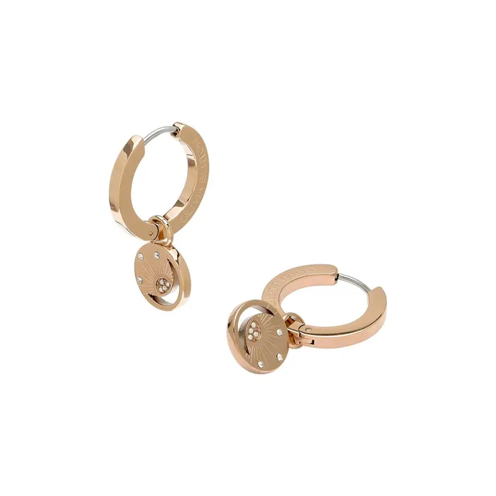 Olivia Burton Earrings Women Celestial Sun Rose Gold Plated Hoop Earrings