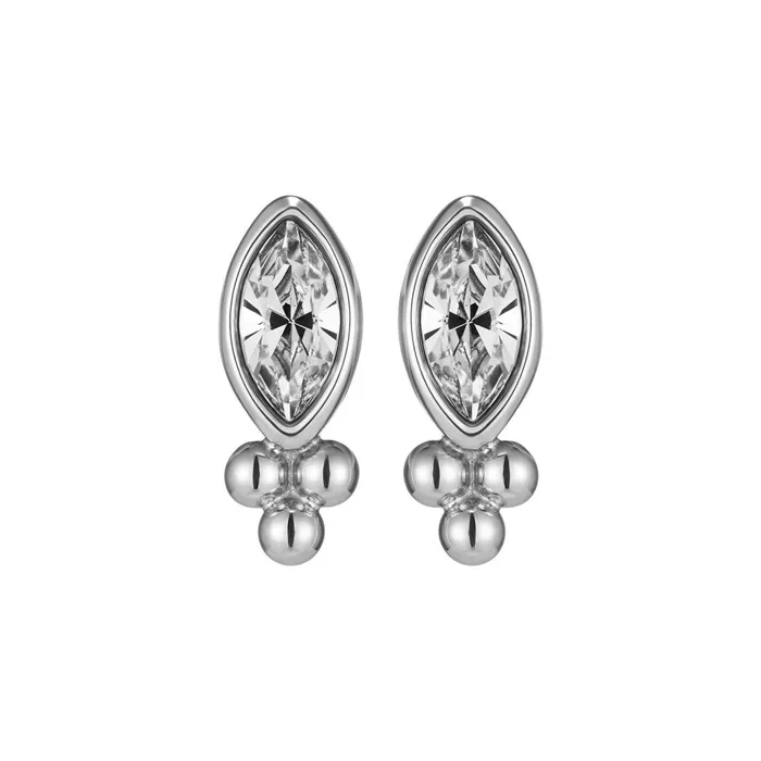 Olivia Burton Earrings Women Dainty Silver Tone Stud Earrings
