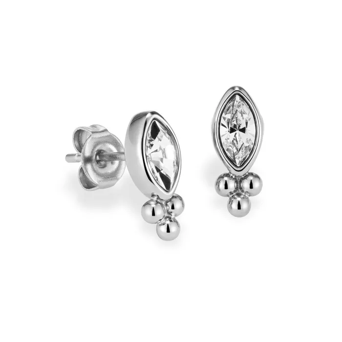 Olivia Burton Earrings Women Dainty Silver Tone Stud Earrings