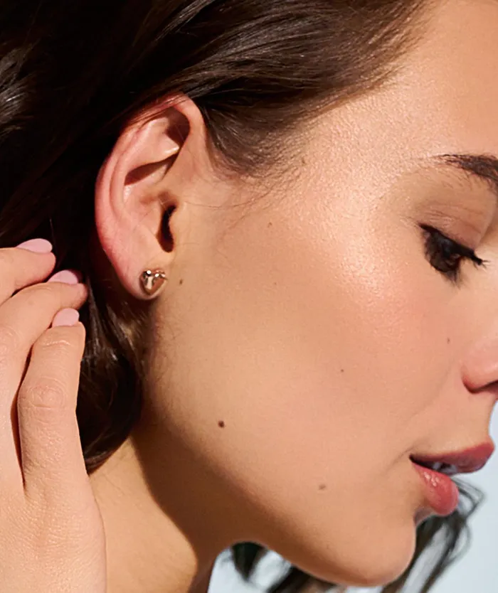 Olivia Burton Earrings Women Knot Heart Rose Gold Stud Earrings