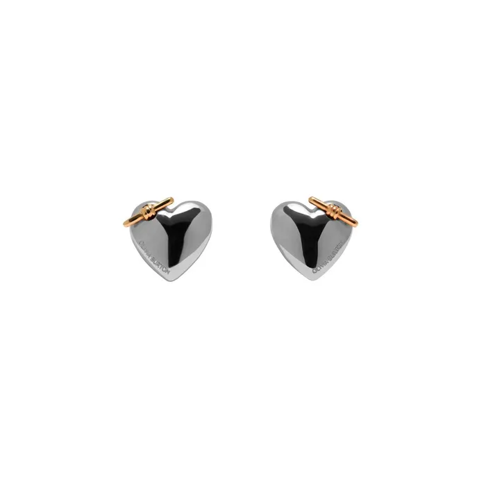 Olivia Burton Earrings Women Knot Heart Silver Stud Earrings