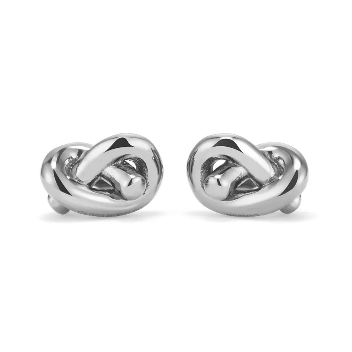 Olivia Burton Earrings Women Lovers Knot Silver Tone Stud Earrings