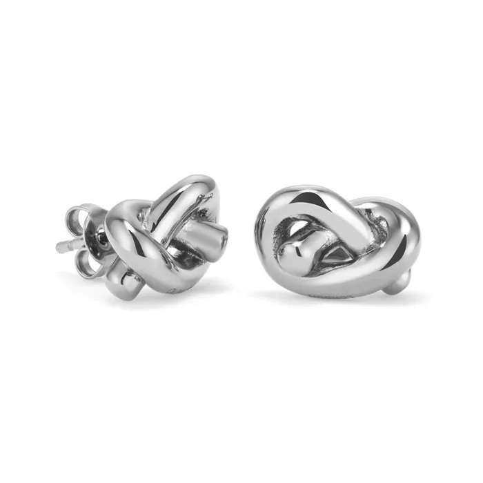 Olivia Burton Earrings Women Lovers Knot Silver Tone Stud Earrings