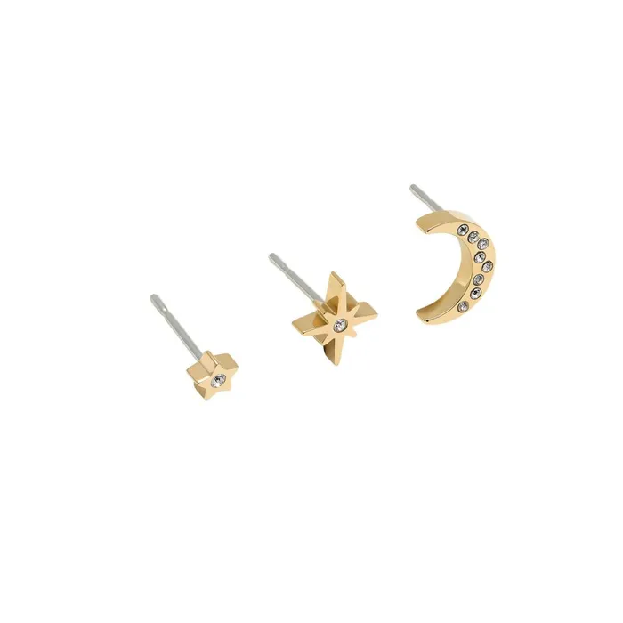 Olivia Burton Earrings Women North Star and Moon Gold Stud Earrings Set