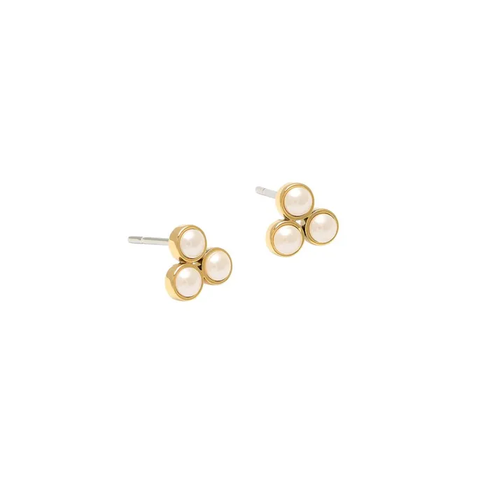 Olivia Burton Earrings Women Pearl Cluster Gold Stud Earrings