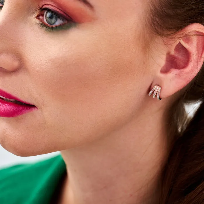Olivia Burton Earrings Women Rose Gold Rainbow Claw Earrings