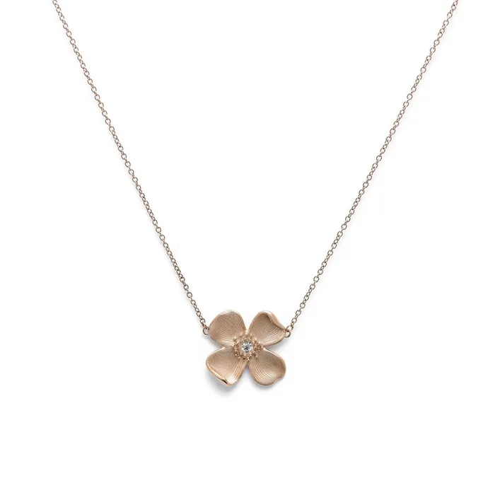Olivia Burton Necklaces Women Dogwood Flower Carnation Gold Pendant Necklace