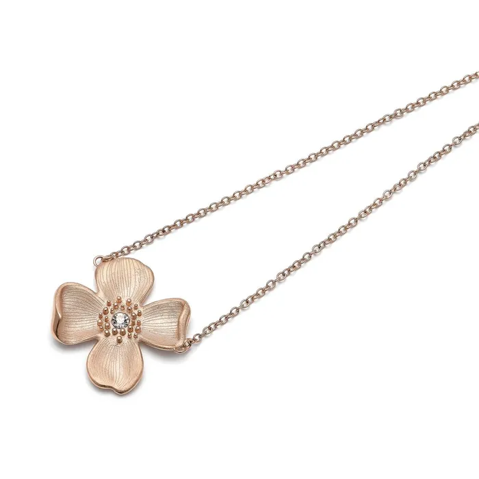 Olivia Burton Necklaces Women Dogwood Flower Carnation Gold Pendant Necklace