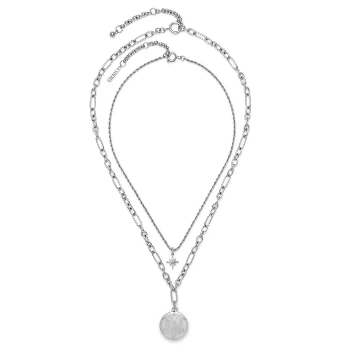 Olivia Burton Necklaces Women Ever Stacked Silver Tone MultiChain Necklace