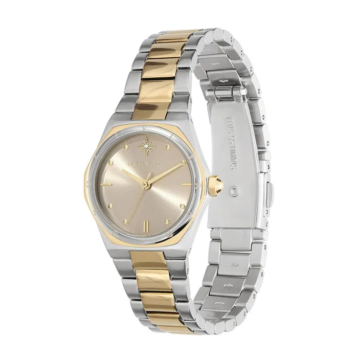 Olivia Burton Sports Luxe Watches Women 28mm Mini Hexa Neo Gold and Two Tone Bracelet Watch