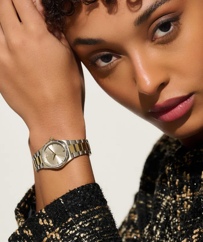 Olivia Burton Sports Luxe Watches Women 28mm Mini Hexa Neo Gold and Two Tone Bracelet Watch