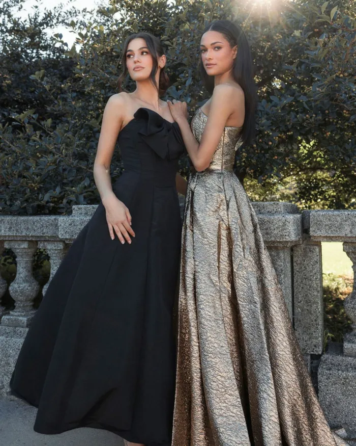 One Shoulder Metallic Ballgown Antique Bronze Evening Gowns Mac Duggal Women