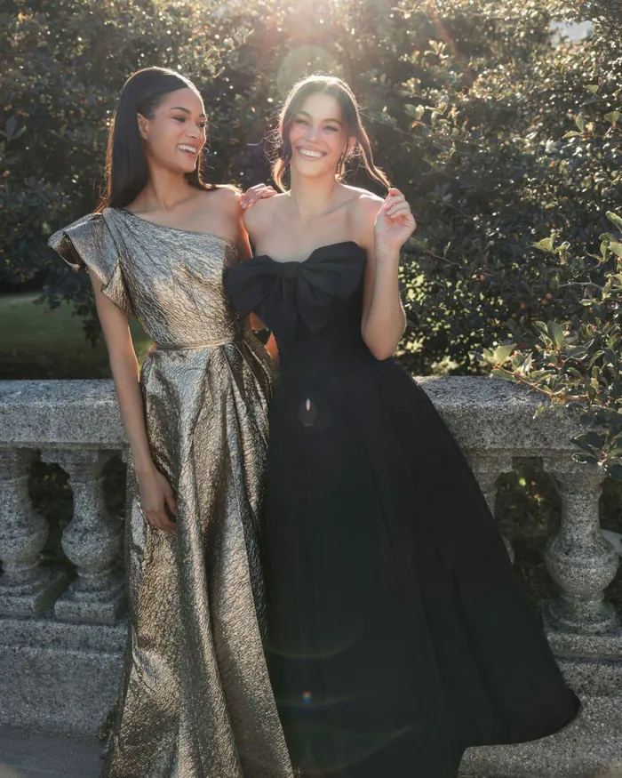 One Shoulder Metallic Ballgown Antique Bronze Evening Gowns Mac Duggal Women