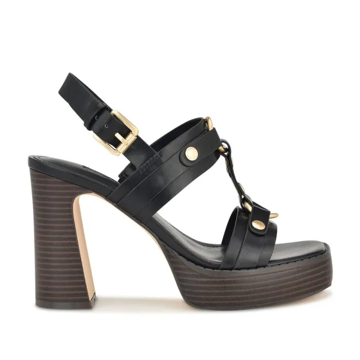 Opell Tailored Platform Sandals Black Women Nine West Sandals