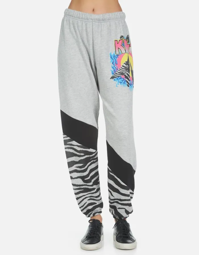 Ophelia KISS Animalize Heather Grey Women Lauren Moshi Long Sweatpants