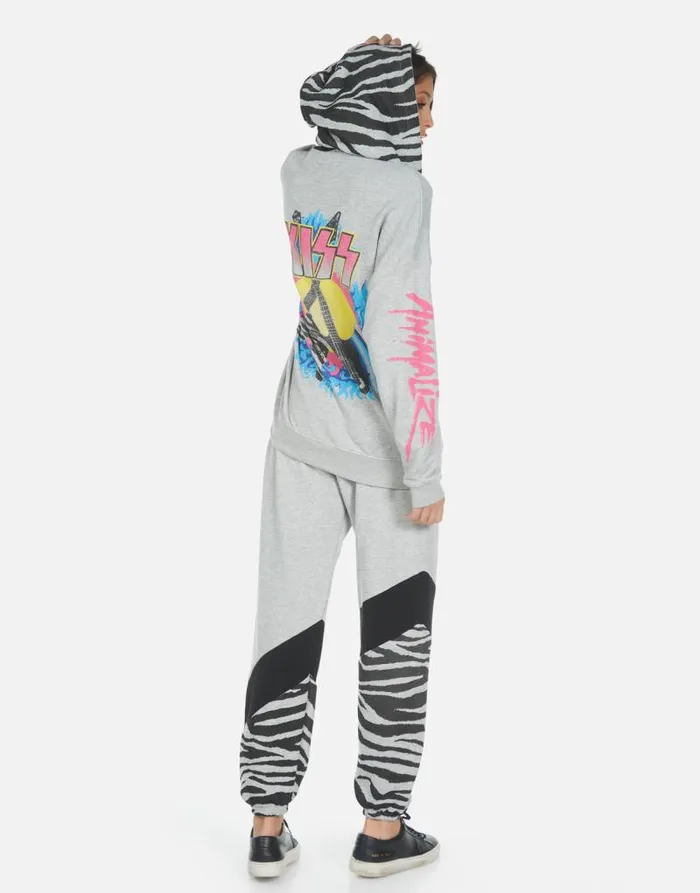 Ophelia KISS Animalize Heather Grey Women Lauren Moshi Long Sweatpants