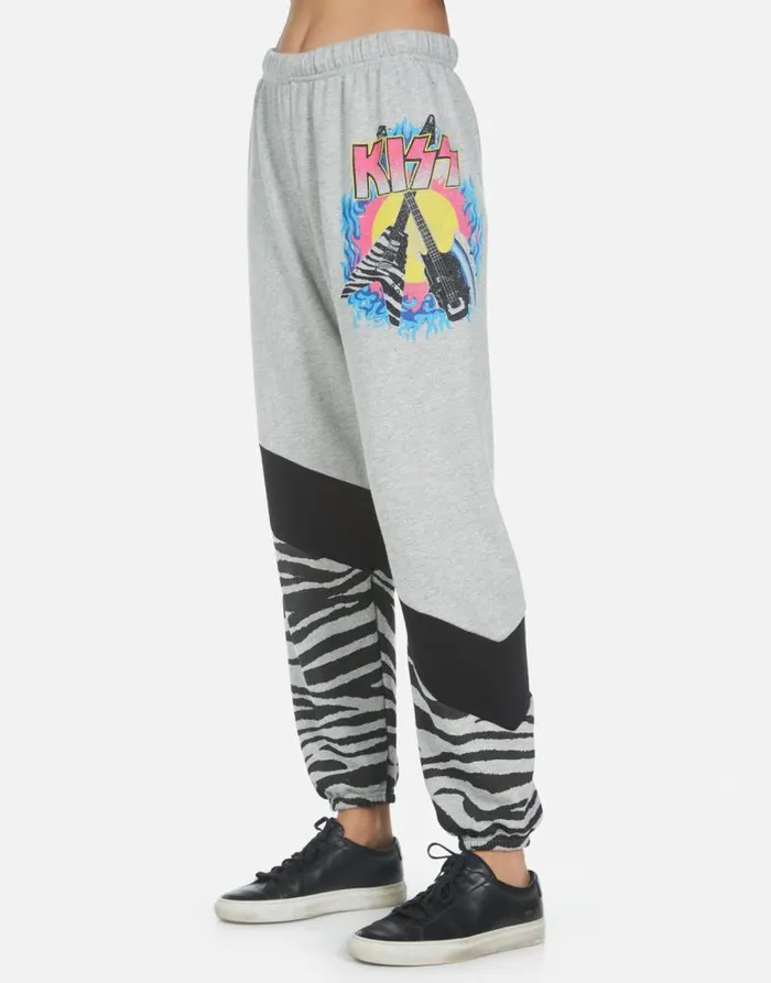 Ophelia KISS Animalize Heather Grey Women Lauren Moshi Long Sweatpants