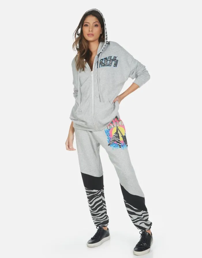 Ophelia KISS Animalize Heather Grey Women Lauren Moshi Long Sweatpants