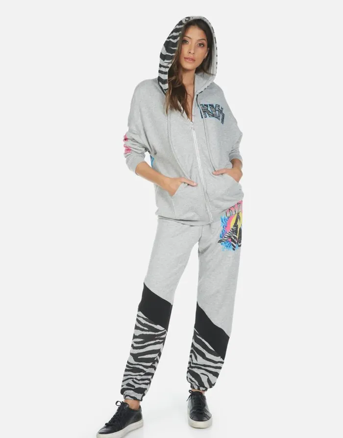 Ophelia KISS Animalize Heather Grey Women Lauren Moshi Long Sweatpants