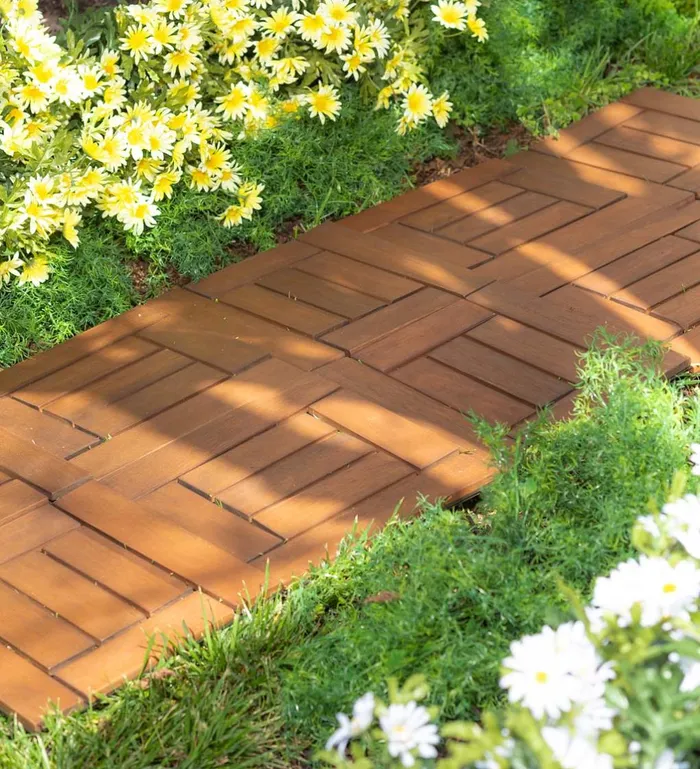 Outdoor Living 12034 Sq Eucalyptus Wood Tiles Box Of 12 Plow and Hearth Doormats and Boot Trays Outdoor Living 12034 Sq Eucalyptus Wood Tiles Box Of 12 Plow and Hearth Doormats and Boot Trays