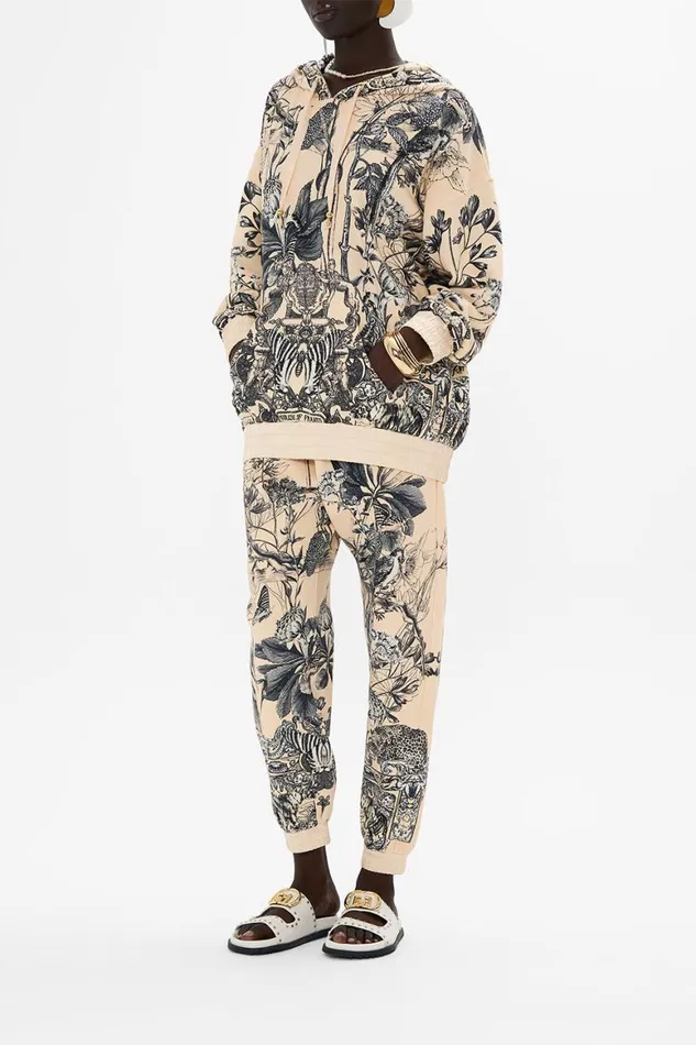 OVERSIZE BOYFRIEND HOODIE WITH SILK BANDS ETCHED INTO ETERNITY Etched Into Eternity Womens Camilla Knitwear