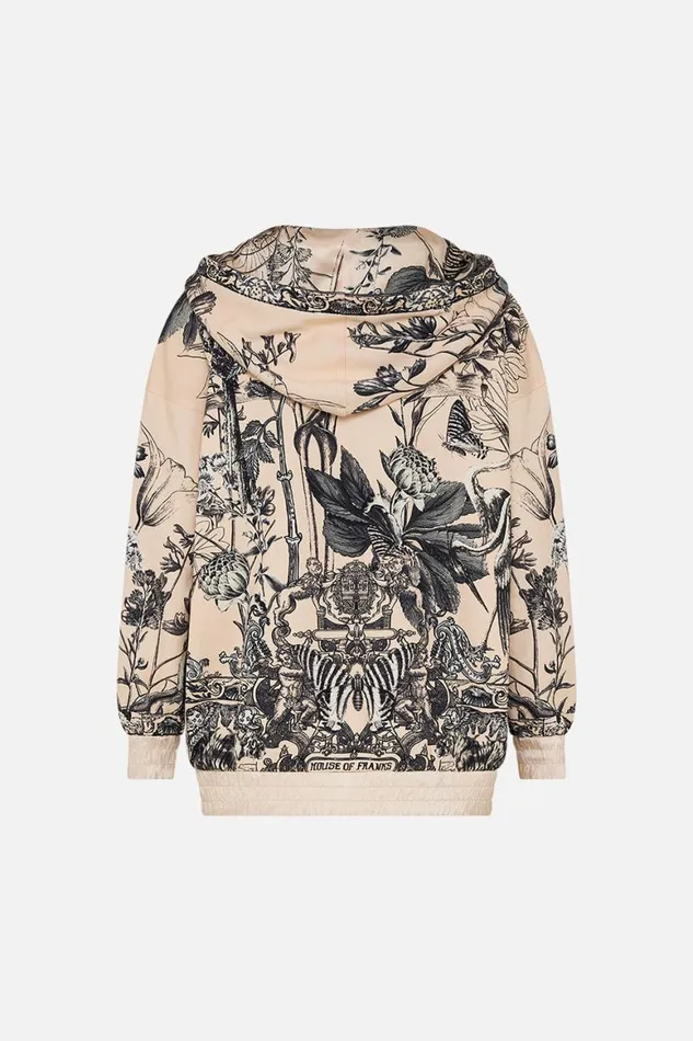 OVERSIZE BOYFRIEND HOODIE WITH SILK BANDS ETCHED INTO ETERNITY Etched Into Eternity Womens Camilla Knitwear