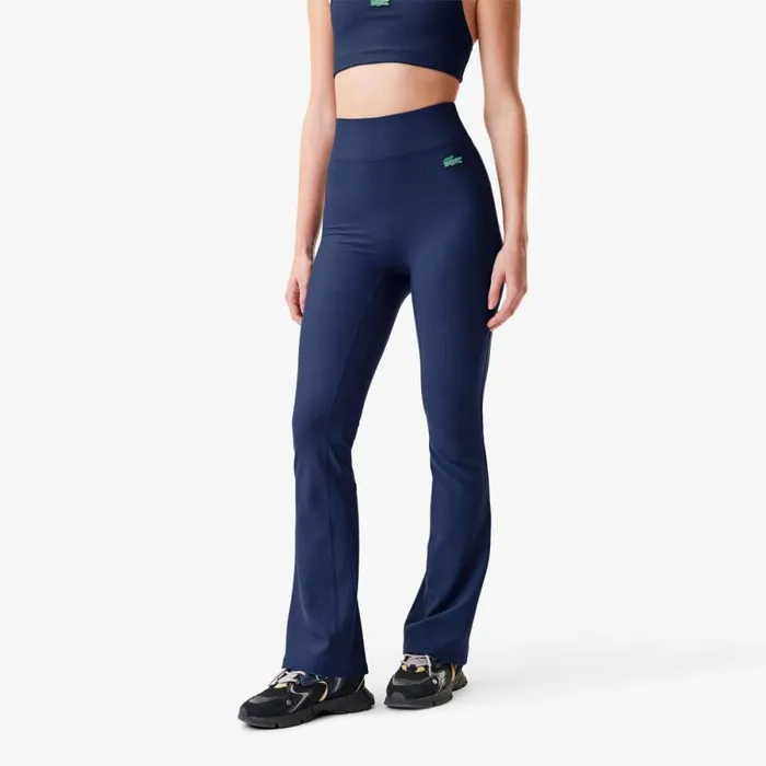 Pants and Leggings Women Lacoste Women039s Lacoste X Bandier Ribbed Flare Pants Navy Blue 166