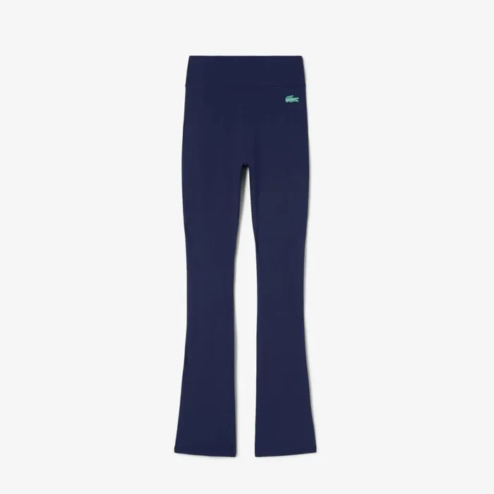 Pants and Leggings Women Lacoste Women039s Lacoste X Bandier Ribbed Flare Pants Navy Blue 166