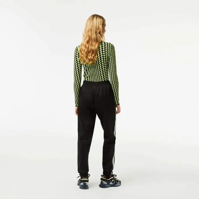 Pants and Leggings Women Lacoste Womens Logo Stripe Joggers Black 031