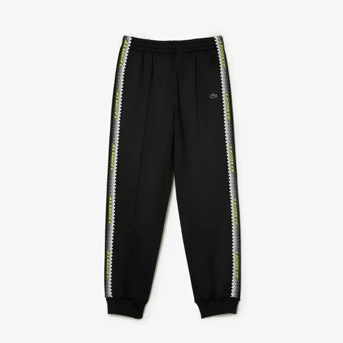Pants and Leggings Women Lacoste Womens Logo Stripe Joggers Black 031