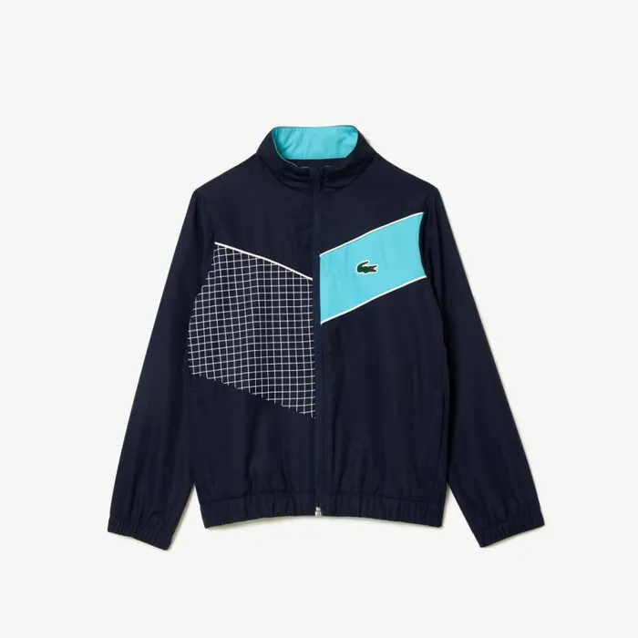 Pants and Shorts Kids Lacoste Kids039 Colorblock Tennis Sweatsuit Navy Blue Blue White Rig