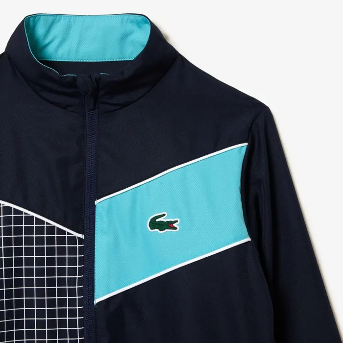 Pants and Shorts Kids Lacoste Kids039 Colorblock Tennis Sweatsuit Navy Blue Blue White Rig