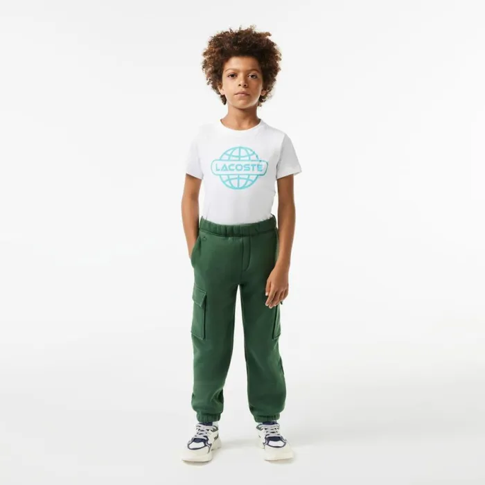 Pants and Shorts Kids Lacoste Kids039 Organic Cotton Cargo Sweatpants Dark Green Smi