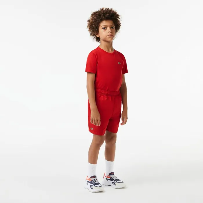 Pants and Shorts Kids Lacoste Kids039 SPORT Diamond Weave Shorts Red 240