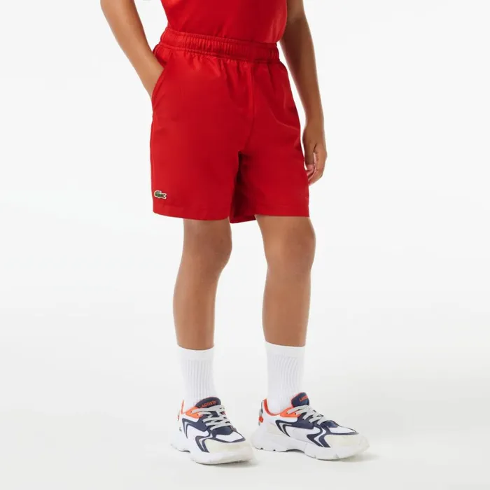 Pants and Shorts Kids Lacoste Kids039 SPORT Diamond Weave Shorts Red 240
