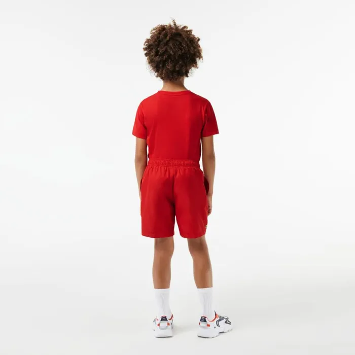 Pants and Shorts Kids Lacoste Kids039 SPORT Diamond Weave Shorts Red 240