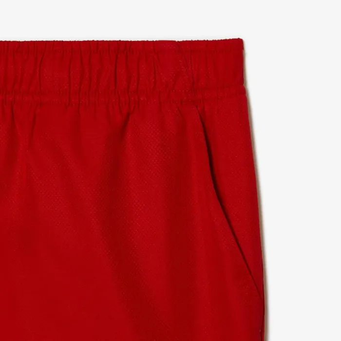 Pants and Shorts Kids Lacoste Kids039 SPORT Diamond Weave Shorts Red 240