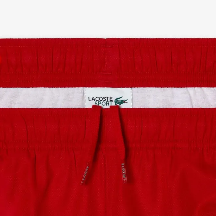 Pants and Shorts Kids Lacoste Kids039 SPORT Diamond Weave Shorts Red 240