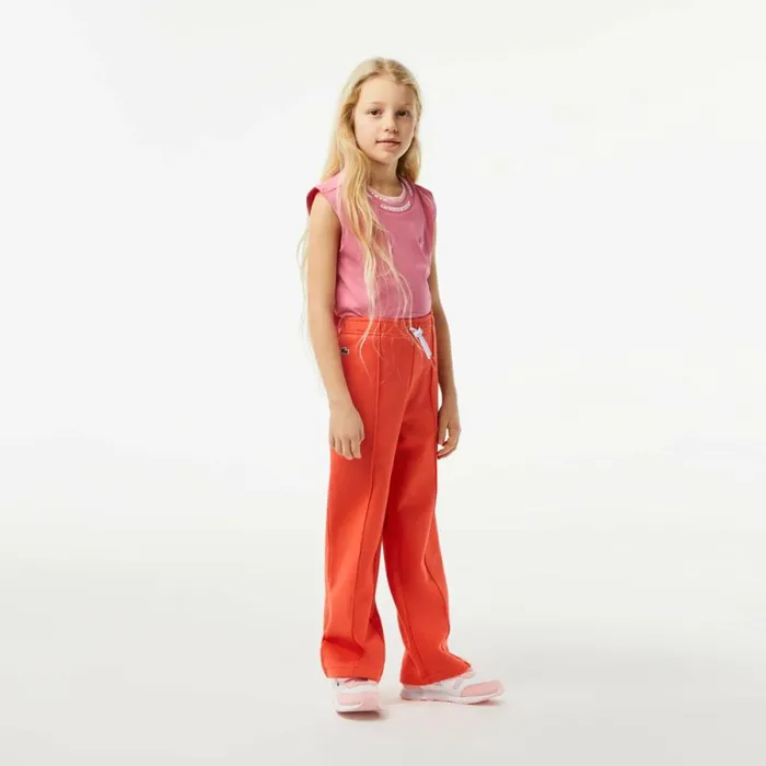 Pants and Shorts Kids Lacoste Kids039 Wide Leg Pants Orange 02k