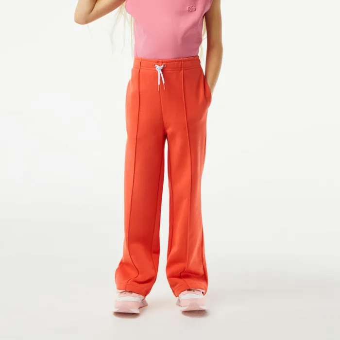 Pants and Shorts Kids Lacoste Kids039 Wide Leg Pants Orange 02k