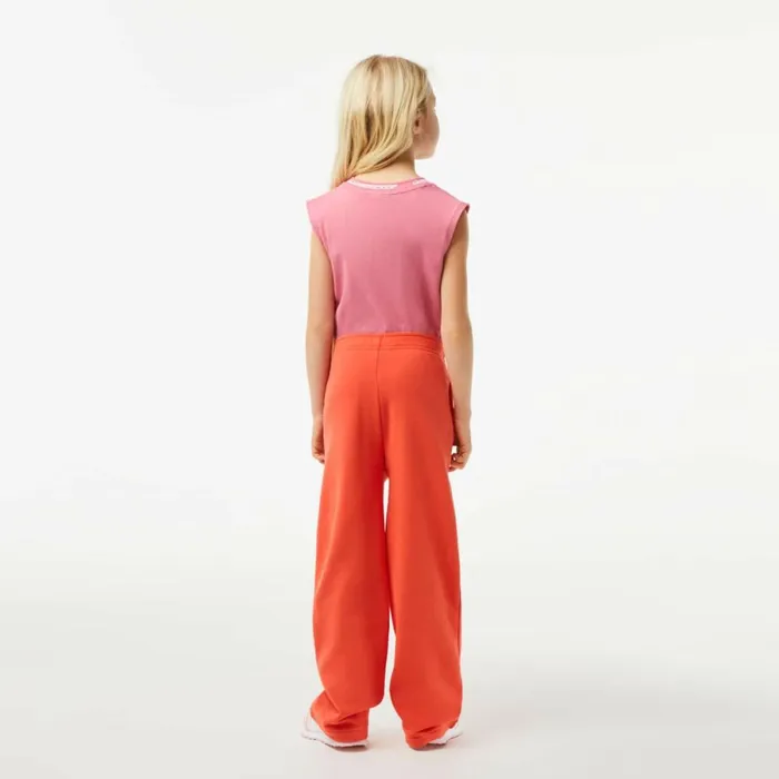 Pants and Shorts Kids Lacoste Kids039 Wide Leg Pants Orange 02k