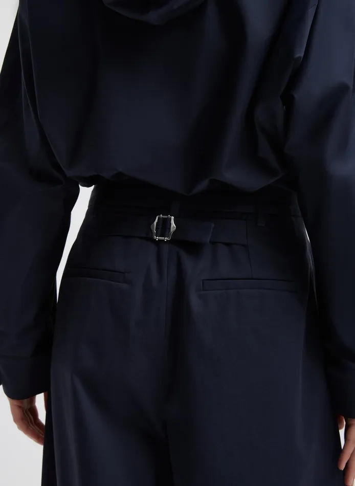 Pants and Shorts Women Tibi Bio Twill Triple Pleat Cropped Pant
