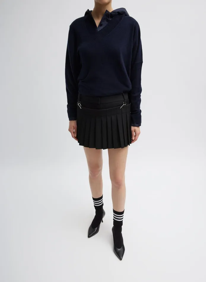 Pants and Shorts Women Tibi Grain De Poudre Convertible Pleated Short