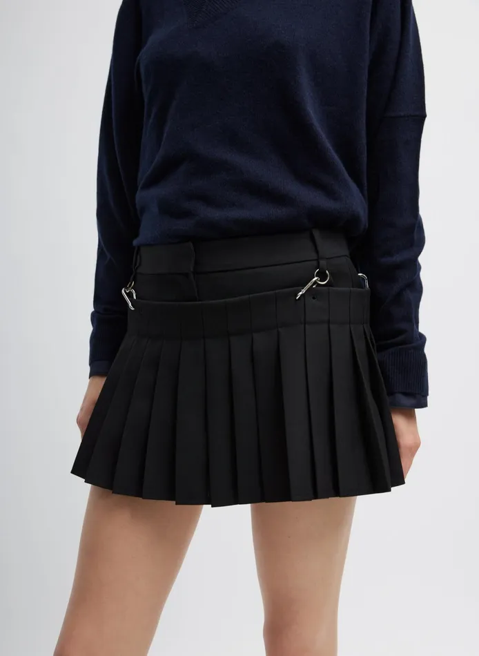Pants and Shorts Women Tibi Grain De Poudre Convertible Pleated Short
