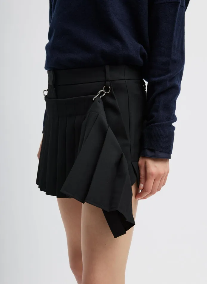 Pants and Shorts Women Tibi Grain De Poudre Convertible Pleated Short