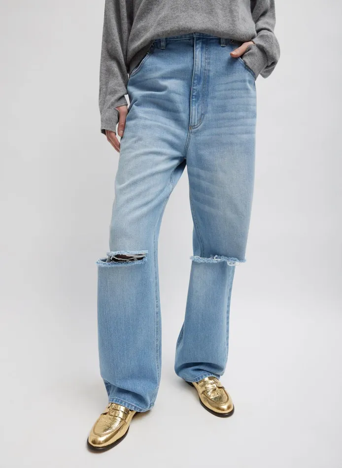 Pants and Shorts Women Tibi Vintage Wash Denim Ryder Jean
