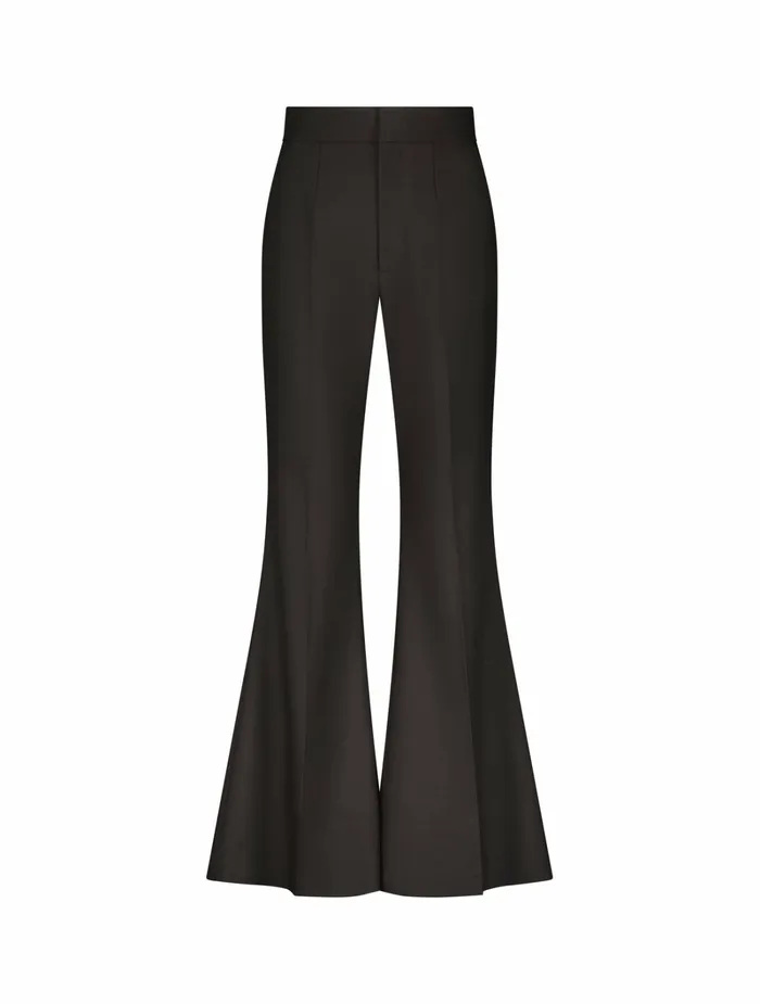 Pants Black Classic Crepe Flared Trouser Pant 8211 FINAL SALE Black 8211 Mac Duggal Women